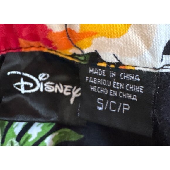 Mickey Mouse Shirt Black Hawaiian Shirt Men Sm Cotton Tropical Short Sleeve - Picture 3 of 7